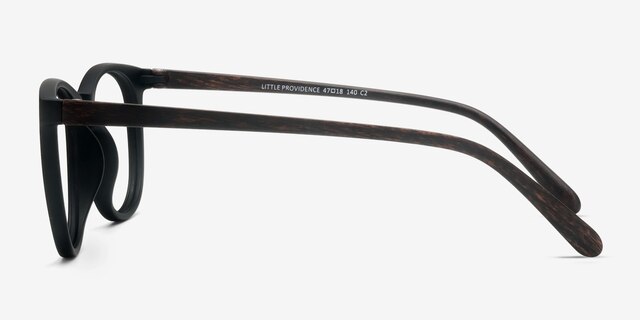 Little Providence Matte Black PlasticEyeglass Frames from EyeBuyDirect, Side View