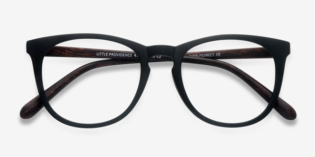 Little Providence Matte Black PlasticEyeglass Frames from EyeBuyDirect, Closed View