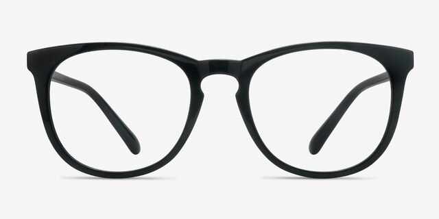 Little Providence Noir PlastiqueMontures de lunettes de vue d'EyeBuyDirect, Vue de Face