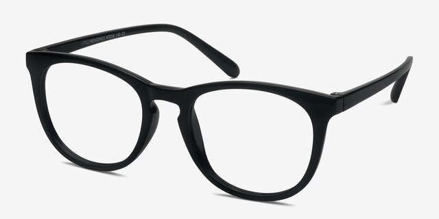 Little Providence Noir PlastiqueMontures de lunettes de vue d'EyeBuyDirect, Vue d'Angle