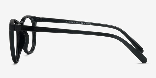 Little Providence Noir PlastiqueMontures de lunettes de vue d'EyeBuyDirect, Vue de Côté