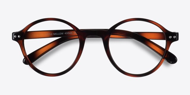 Little Mellow Tortoise PlasticEyeglass Frames from EyeBuyDirect, Closed View