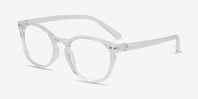 Little Morning Clear PlasticEyeglass Frames from EyeBuyDirect, Angle View