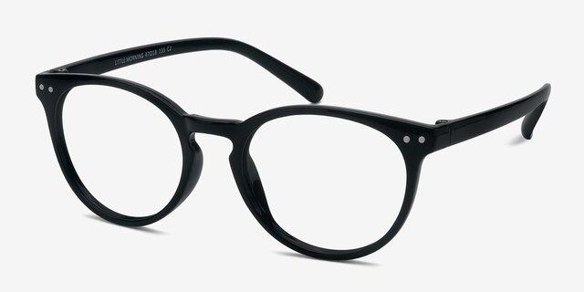 Little Morning Black PlasticEyeglass Frames from EyeBuyDirect, Angle View
