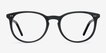 Aura Jet Black AcetateEyeglass Frames from EyeBuyDirect, Front View