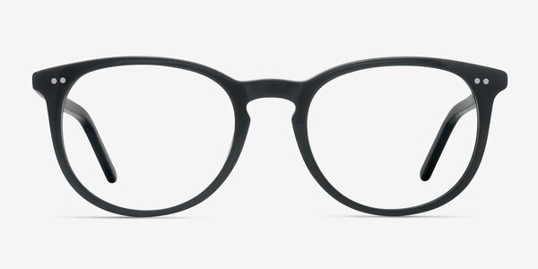 Aura Jet Black Acetate Eyeglass Frames