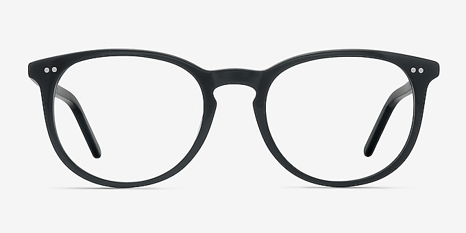 Aura Jet Black Acetate Eyeglass Frames