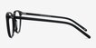 Aura Jet Black AcetateEyeglass Frames from EyeBuyDirect, Side View