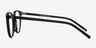 Aura Jet Black AcetateEyeglass Frames from EyeBuyDirect, Side View