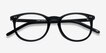 Aura Jet Black AcetateEyeglass Frames from EyeBuyDirect, Closed View