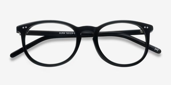 Jet Black Aura -  Acetate Eyeglasses