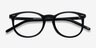 Aura Jet Black AcetateEyeglass Frames from EyeBuyDirect, Closed View
