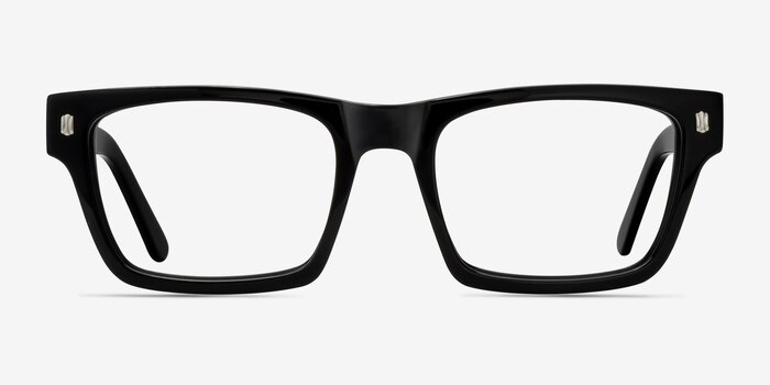 Mike Black Acetate Eyeglass Frames from EyeBuyDirect