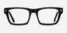 Mike Noir AcétateMontures de lunettes de vue d'EyeBuyDirect, Vue de Face