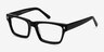 Mike Noir AcétateMontures de lunettes de vue d'EyeBuyDirect, Vue d'Angle