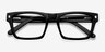 Mike Noir AcétateMontures de lunettes de vue d'EyeBuyDirect, Vue Rapprochée
