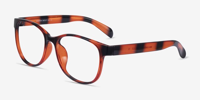 Warren Brown PlasticEyeglass Frames from EyeBuyDirect, Angle View