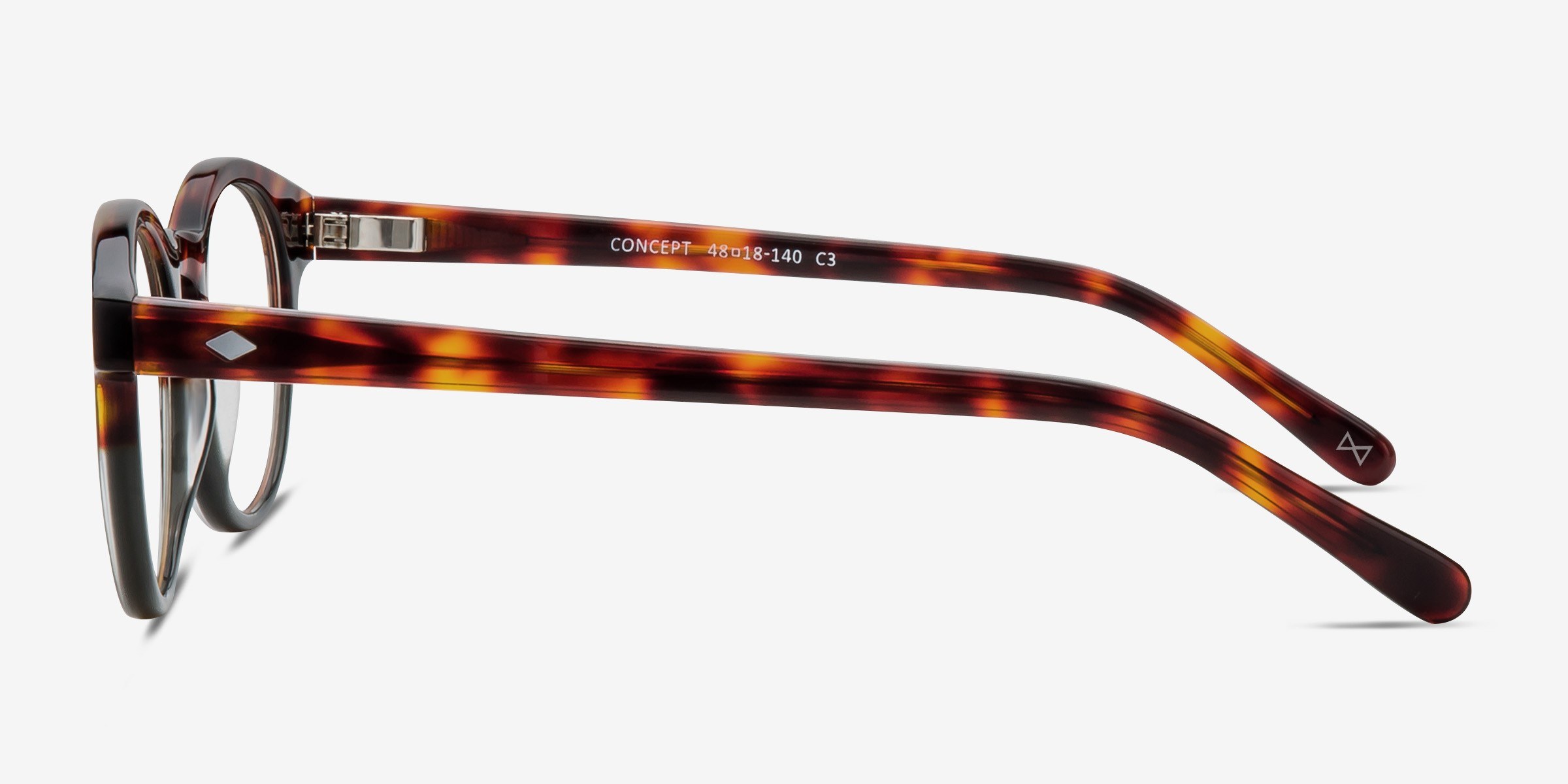 RFLKT Eyewear Concept C1 Macchiato Tortoise Eyeglasses Frames ONLY 48-18-140 C1 Eyebuydirect Concept 48-18-140 C1 Tortoise Acetate  main image 4
