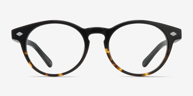 Concept Jet Amber AcetateEyeglass Frames from EyeBuyDirect, Front View