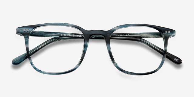 Sequence Ocean Tide AcétateMontures de lunettes de vue d'EyeBuyDirect, Vue Rapprochée