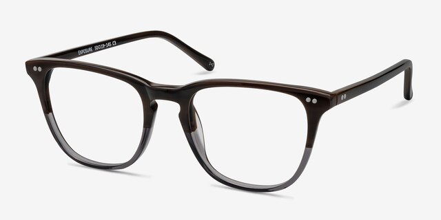 Exposure Cafe Glace AcetateEyeglass Frames from EyeBuyDirect, Angle View