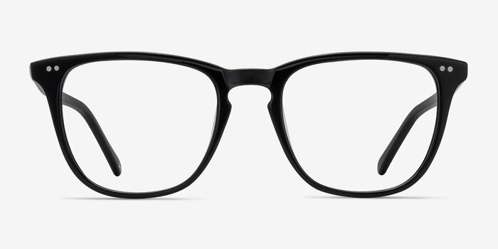 Exposure Jet Black Acetate Eyeglass Frames from EyeBuyDirect