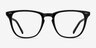Exposure Jet Black AcétateMontures de lunettes de vue d'EyeBuyDirect, Vue de Face