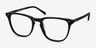 Exposure Jet Black AcétateMontures de lunettes de vue d'EyeBuyDirect, Vue d'Angle