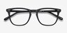 Exposure Jet Black AcétateMontures de lunettes de vue d'EyeBuyDirect, Vue Rapprochée