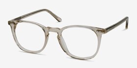 Shade Champagne Acetate Eyeglass Frames from EyeBuyDirect, Angle View