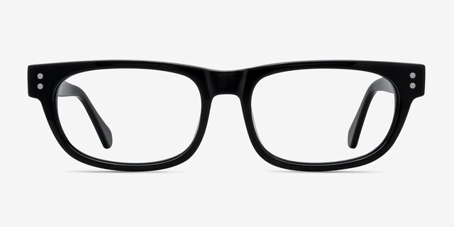 Oslo Black AcetateEyeglass Frames from EyeBuyDirect, Front View