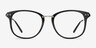 Cosmo Black Plastic-metalEyeglass Frames from EyeBuyDirect, Front View