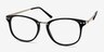 Cosmo Black Plastic-metalEyeglass Frames from EyeBuyDirect, Angle View