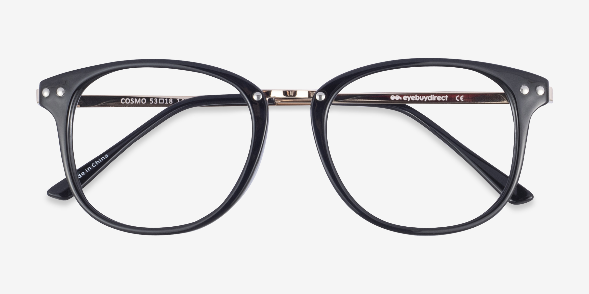 Cosmo Square Black Full Rim Eyeglasses Eyebuydirect