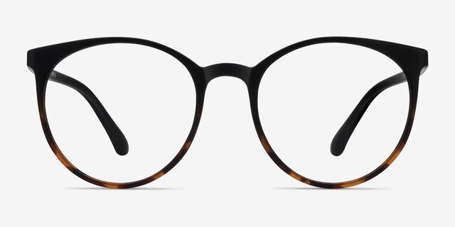 Portrait Black Tortoise PlasticEyeglass Frames from EyeBuyDirect, Front View