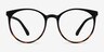 Portrait Black Tortoise PlasticEyeglass Frames from EyeBuyDirect, Front View