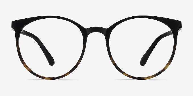 Portrait Black Tortoise Plastic Eyeglass Frames