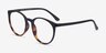 Portrait Black Tortoise PlasticEyeglass Frames from EyeBuyDirect, Angle View