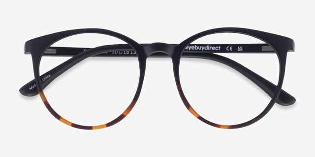 Portrait Black Tortoise PlasticEyeglass Frames from EyeBuyDirect, Closed View