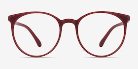 Portrait Round Matte Red Glasses for Women | Eyebuydirect