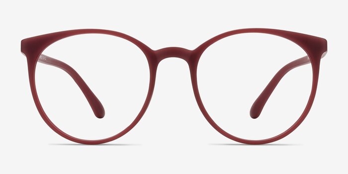 Portrait Matte Red Plastic Eyeglass Frames from EyeBuyDirect