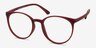 Portrait Matte Red PlasticEyeglass Frames from EyeBuyDirect, Angle View