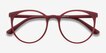 Portrait Matte Red PlasticEyeglass Frames from EyeBuyDirect, Closed View