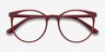 Portrait Matte Red PlasticEyeglass Frames from EyeBuyDirect, Closed View