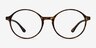 Poetic Matte Tortoise PlastiqueMontures de lunettes de vue d'EyeBuyDirect, Vue de Face