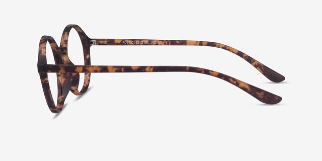 Poetic Matte Tortoise PlastiqueMontures de lunettes de vue d'EyeBuyDirect, Vue de Côté