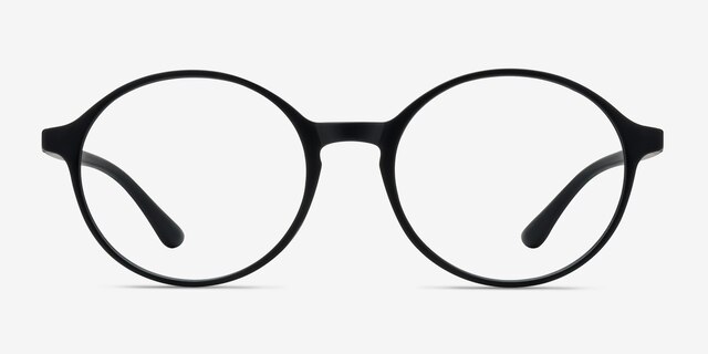 Poetic Matte Black PlastiqueMontures de lunettes de vue d'EyeBuyDirect, Vue de Face