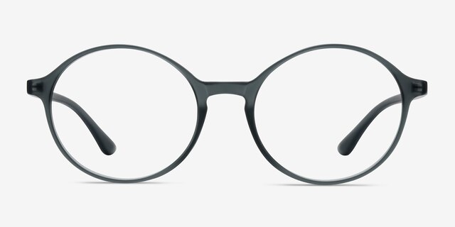 Poetic Matte Gray PlasticEyeglass Frames from EyeBuyDirect, Front View