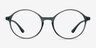 Poetic Matte Gray PlasticEyeglass Frames from EyeBuyDirect, Front View