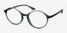 Poetic Matte Gray PlasticEyeglass Frames from EyeBuyDirect, Angle View